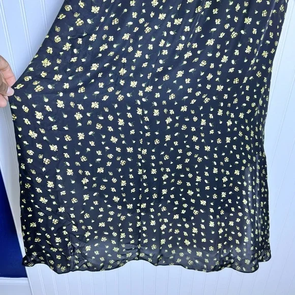 ELIE TAHARI Floral Print Silk Midi-Dress V-Neck Lined Size Large - Picture 15 of 17